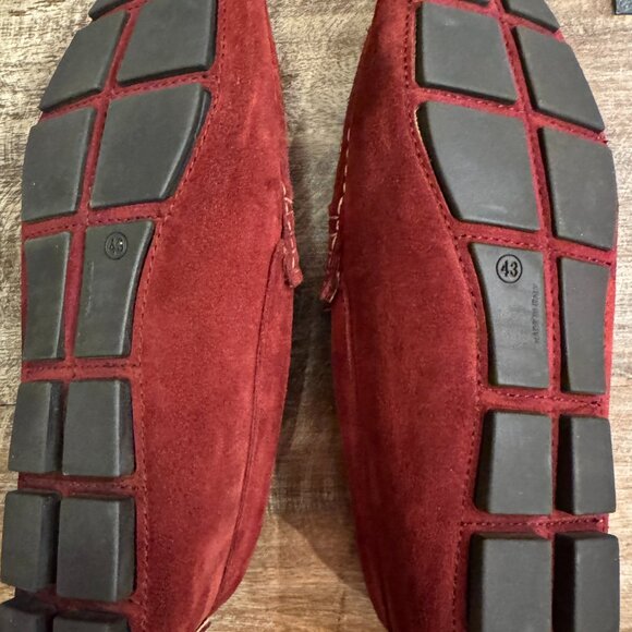 Fusaro Antonio "Made in Italy" Men's Burgundy Suede Loafers - Picture 4 of 5